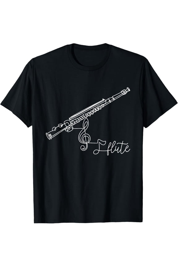 Flute Player Flutist Marching Band Music Lover Musician T-Shirt men and women can wear,black,white,creative gift
