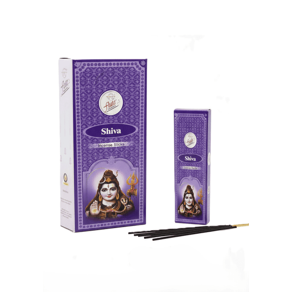 Flute Shiva Incense Sticks 6 Packs (120 Sticks Total) Long Lasting Indian Agarbatti for Meditation, Prayer & Spiritual Wellness