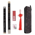 thumbnail image 1 of Flute Traditional Handmade Chinese Instrument ReddishBrown Dizi for Music Lover(G Key ), 1 of 8