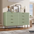 thumbnail image 1 of Fluted 8 Drawer Dressers for Bedroom, 54" Wide Modern Chest of Drawers with Deep Drawers, Large Double Dresser TV Stand, Wooden Dresser Organizer for Living Room, Hallway, Kids Room, 1 of 7
