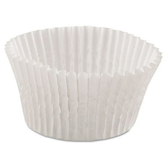 Fluted Bake Cups, 4.5" Diameter x 1.25" h, White, Paper, 500/Pack, 20 Packs/Carton | Bundle of 2