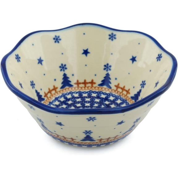 Fluted Bowl (Winter Snow Theme) + Certificate of Authenticity