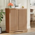 thumbnail image 1 of THAILE Modern 30” x 15” x 33” Sideboard, Buffet Cabinet with Storage, Adjustable Shelves, Oak Wood, Fluted, 1 of 6