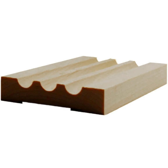 EWCA46 Fluted 3-1/2" wide x 3/4" Casing. Unfinished Trim