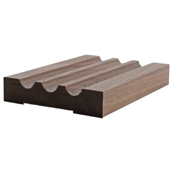 Fluted Casing EWCA46, 3/4" x 3-1/2", Walnut, 95"