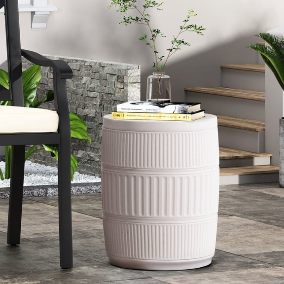 Fluted Concrete Table / Authentic Look for Patio Seating