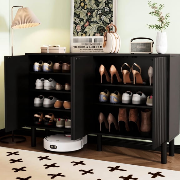 Fluted Doors for Aesthetic Appeal / Versatile for Kitchen and Hall / User-Friendly Storage