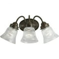 thumbnail image 1 of Fluted Glass Collection Three-Light Antique Bronze Clear Prismatic Glass Traditional Bath Vanity Light, 1 of 3
