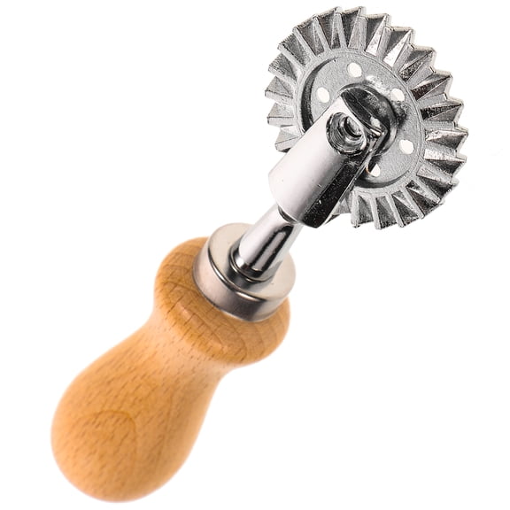 Stainless Steel Fluted Pastry Wheel Cutter for Ravioli Dumplings Baking Roller Tool for Home and Shop Use