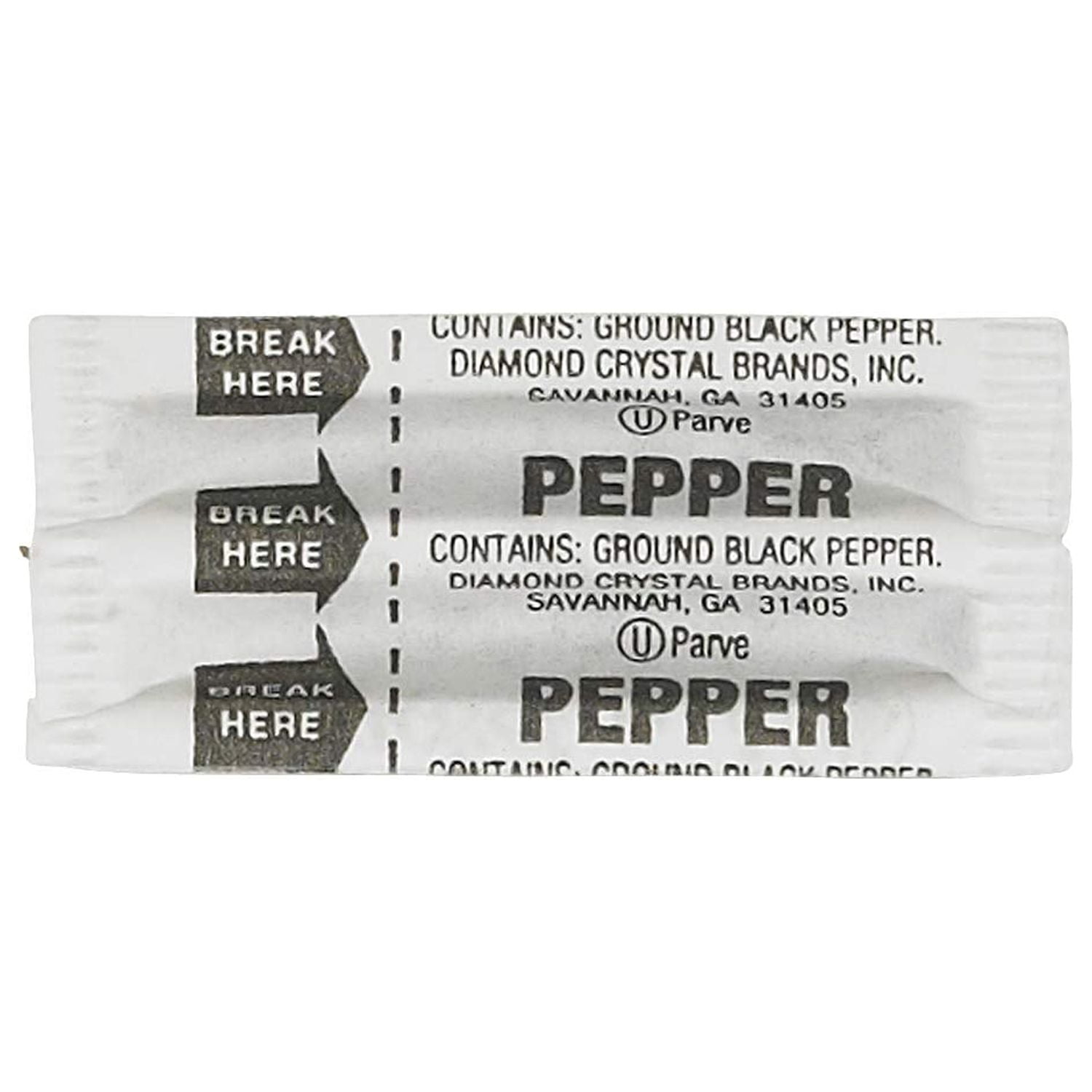 Fluted Pepper Packets - 0.11 Gr 1000 Count