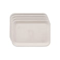 thumbnail image 1 of Fluted Picnic Rectangular Tray - Beige - Set of 4, 1 of 4