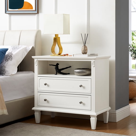 Fluted Pilasters Design / Bedroom Side Table / Easy Assembly