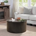 thumbnail image 1 of Fluted Round Coffee Table with Storage, 31.5'' Lift Top Coffee Table for Living Room, Black, 1 of 7