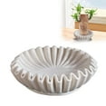 thumbnail image 1 of Fluted Ruffle Decorative Bowl Stylish and Practical Resin Decorative Bowl Living Room Modeling Home Ornament Modern Decorative Tray (White), 1 of 5
