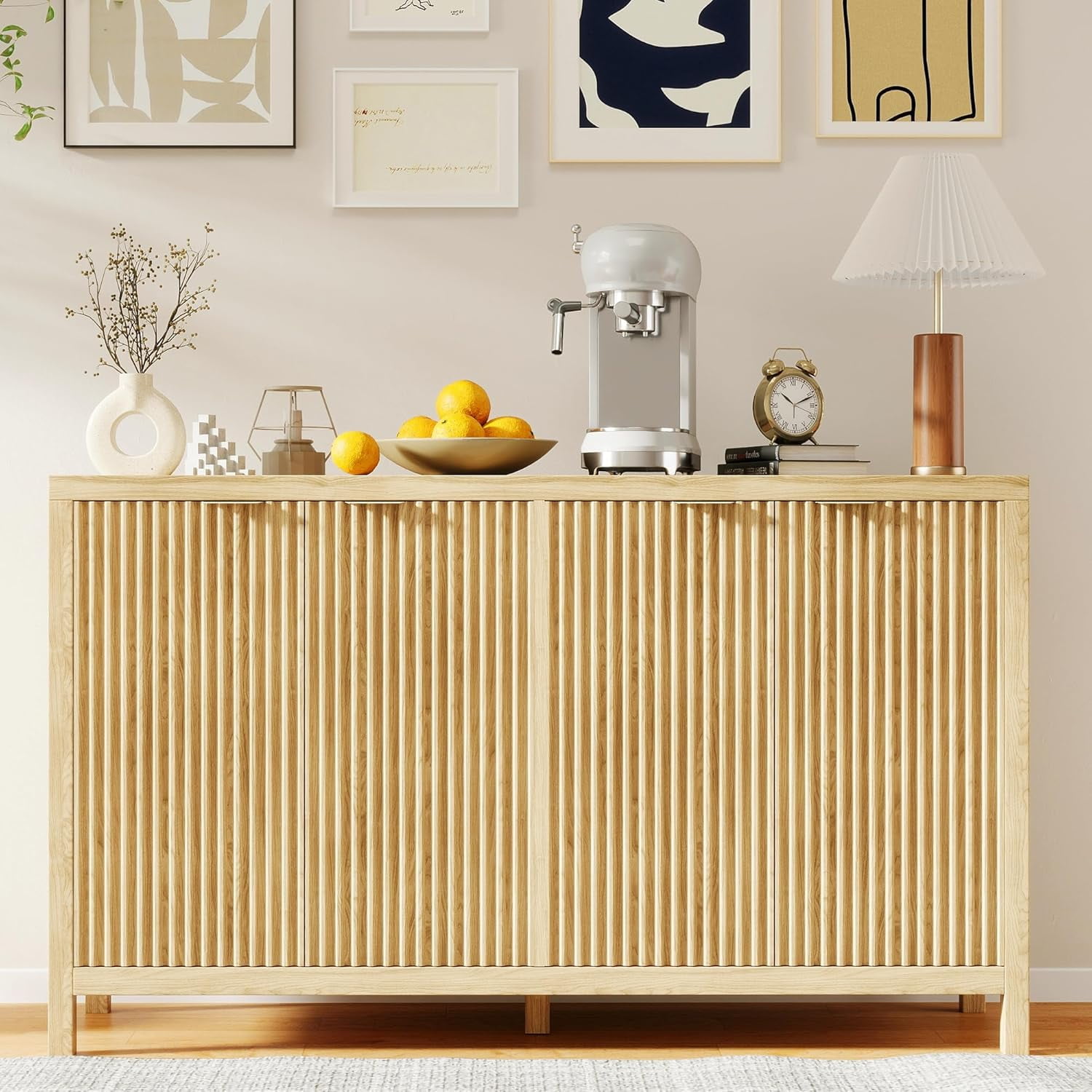 Fluted Storage Cabinet Sideboard 55