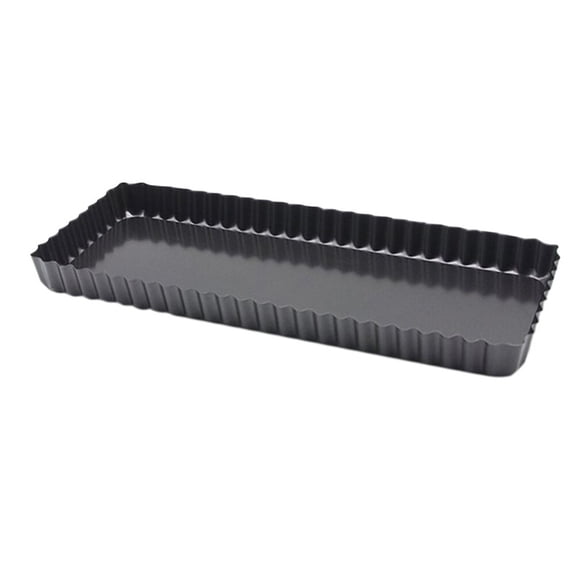 Fluted Tart Pan with Removable Bottom for Baking Black 1Pcs