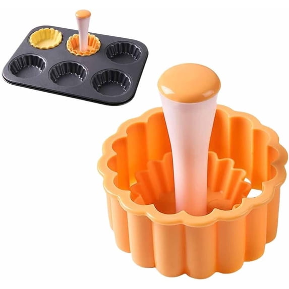 Fluted Tart Tamper Set, Non-Stick Pastry Dough Press for Egg Tart ...