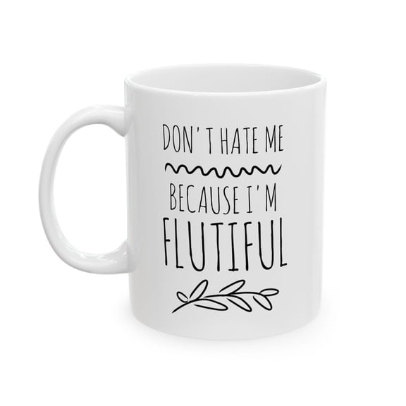 Funny Flute Design - Music Lover - 11 oz Ceramic Coffee Mug