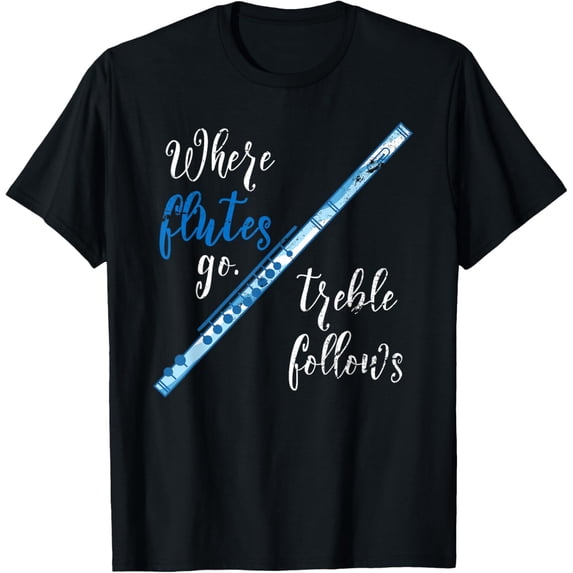 Flutist Classical Musician Gift Musical Instrument Flute T-Shirt men and women can wear,black,white,creative gift