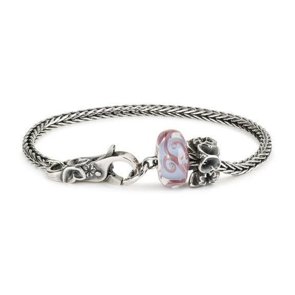 Trollbeads Silver Flutter By Beaded Bracelet, Size 7.9"