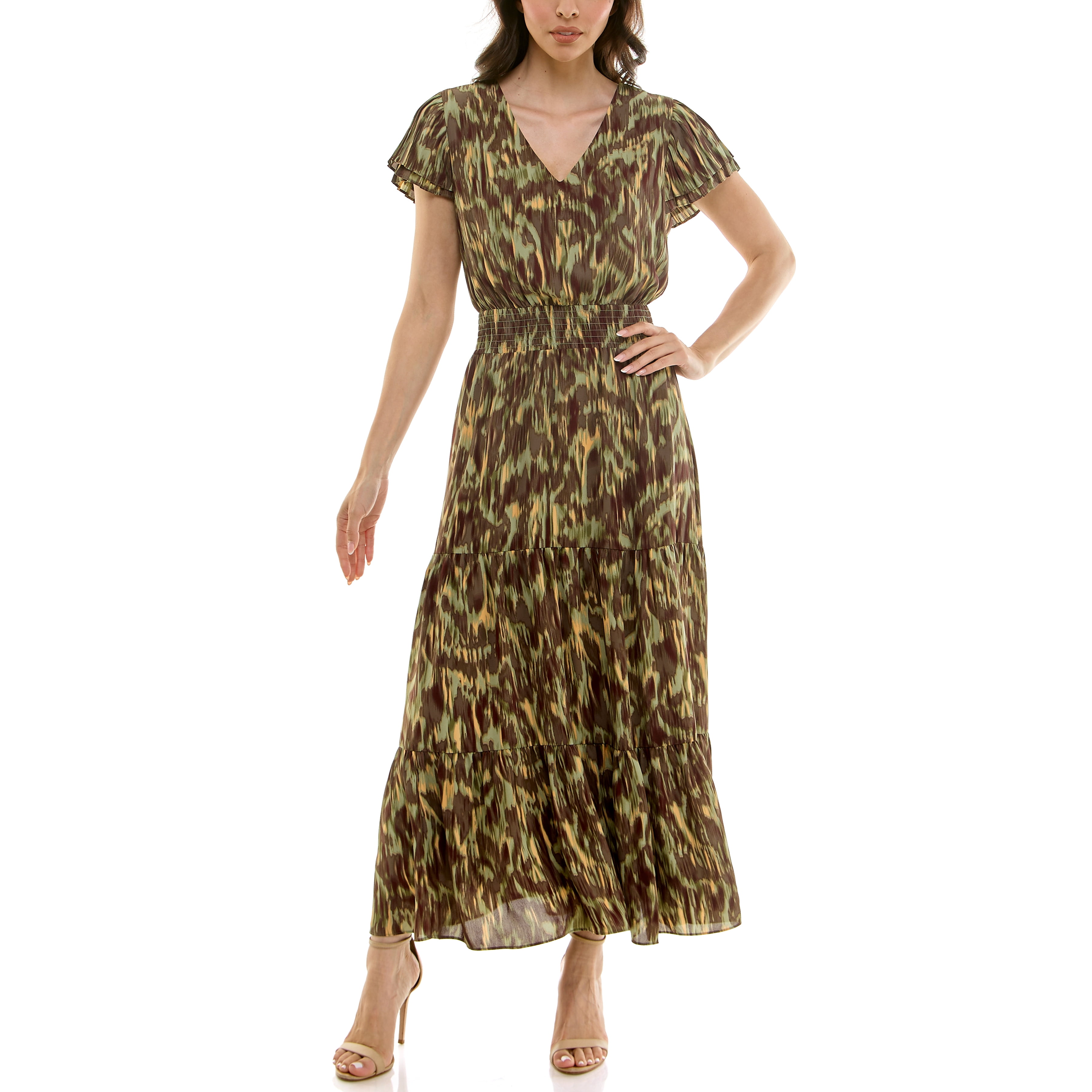 Nanette Lepore Women's Flutter Sleeve Midi Dress, Sizes XS-XXXL
