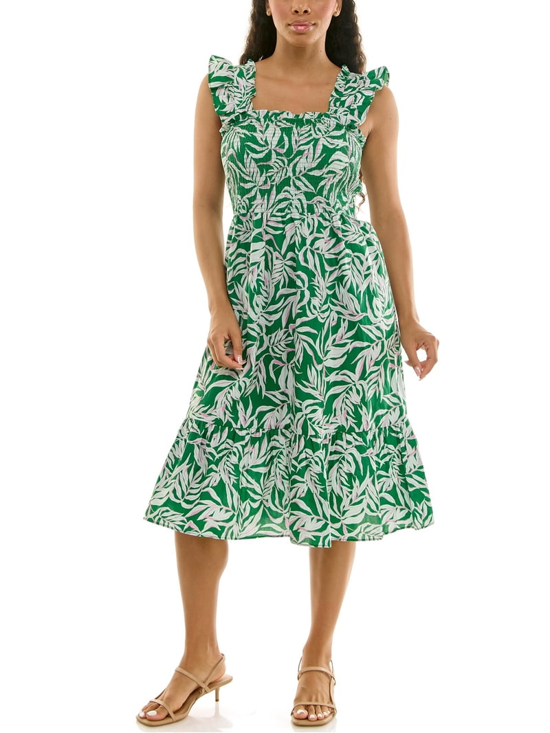 Nanette Lepore Women's Smocked Flutter Sleeve Midi Dress, Sizes Xs-xxxl