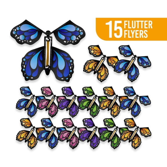 FlutterFlyers Flying Wind-Up Butterflies I 15 Flying Butterflies