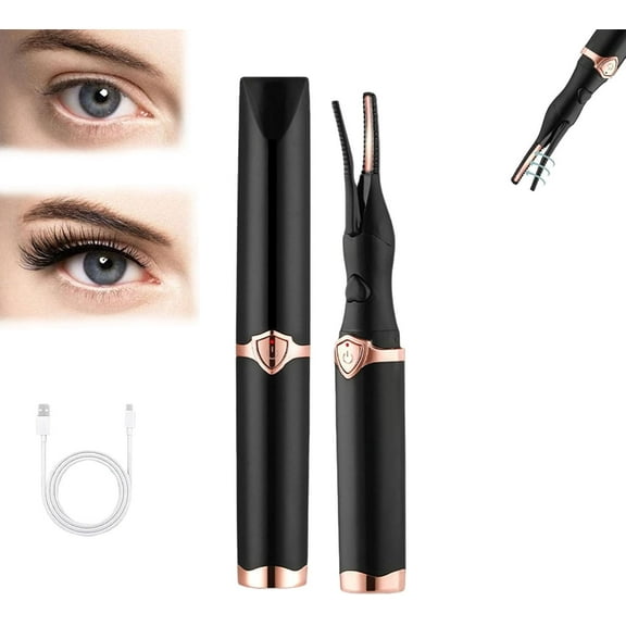 Fluttercurl Eyelash Curler,Flutter Curl Eyelash Curler,Arivarlo Curler,Heated EyelashCurler for Women,Mini Electric,3 Temperature,10 Seconds Quick Heating,Anti-Scalding,Natural Curling (Black)