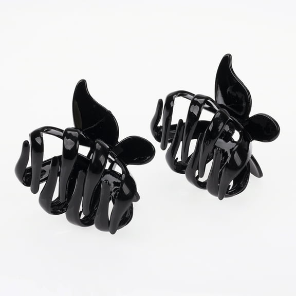 Fluttering Elegance: Black Butterfly Shape Hair Claw Clip - A Stylish Accessory from Walmart