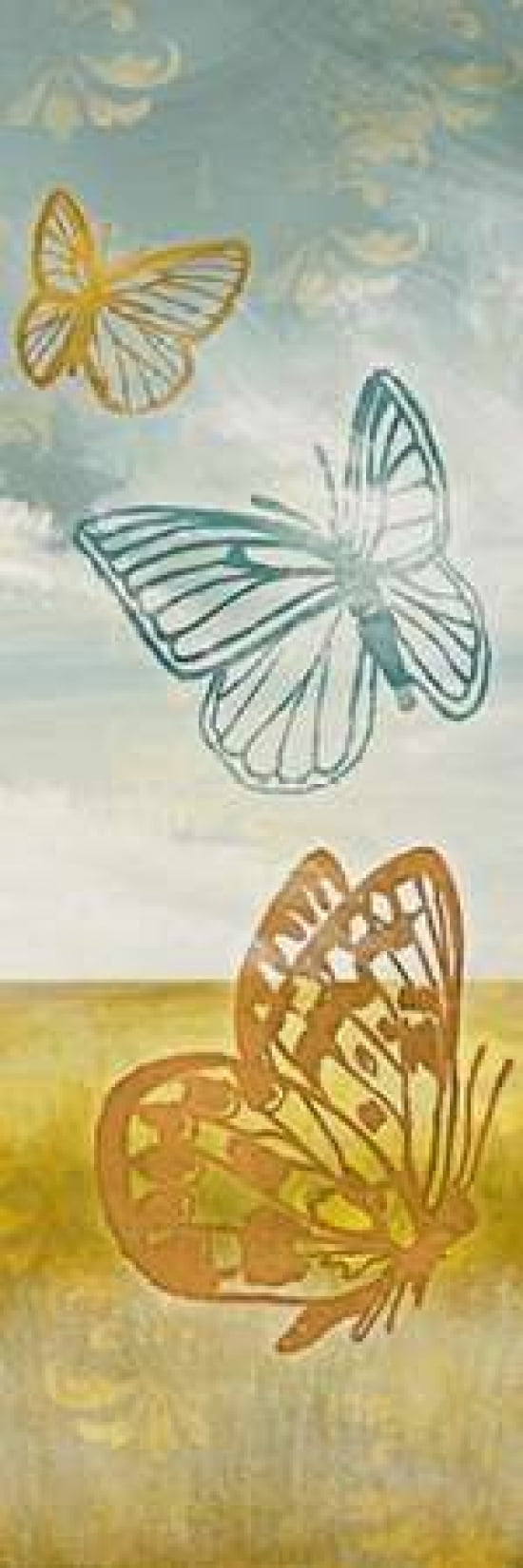Fluttering Field II Canvas Art - Lanie Loreth (8 x 24)