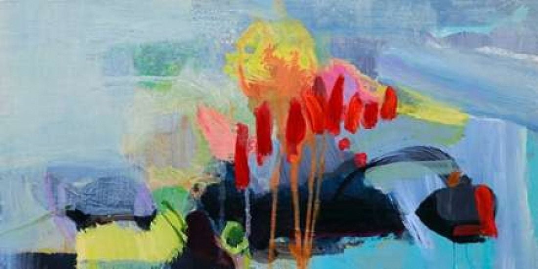 Fluttering My Way Through 3 Canvas Art - Lina Alattar (24 x 48)