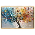thumbnail image 1 of Fluttering on Tree I Canvas Colorful Tree Art by Art Remedy, Gold Frame, 36" x 24", 1 of 7