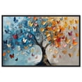 thumbnail image 1 of Fluttering on Tree III Canvas Colorful Tree Art by Art Remedy, Black Frame, 36" x 24", 1 of 7