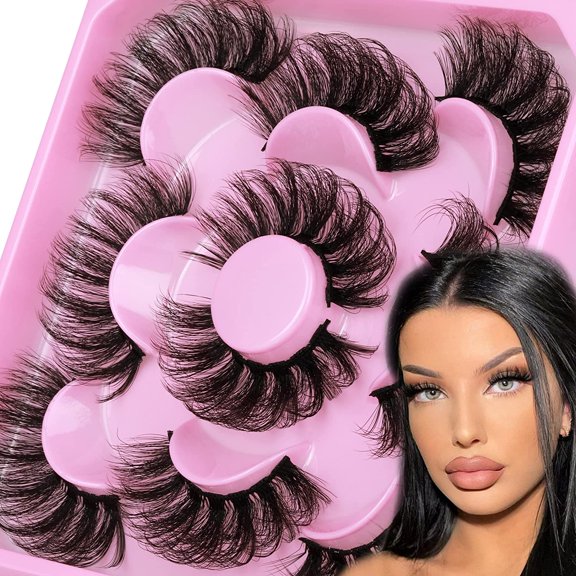 Fluttery False Eyelashes Natural Looking Faux Mink Lashes C Curl Fluffy Fake Eyelashes 18mm Round Shaped Eye Lashes that Look Like Extensions