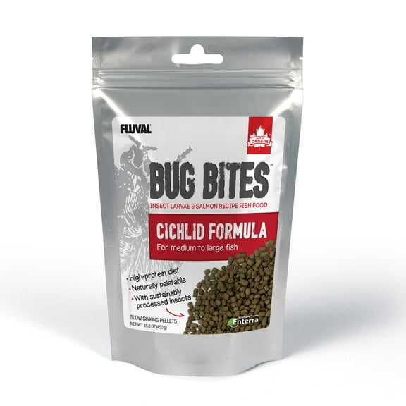 Fluval Bug Bites Cichlid Fish Food, Granules for Small to Medium Sized Fish, 15.8 oz. 15.8 Ounce (Pack of 1)