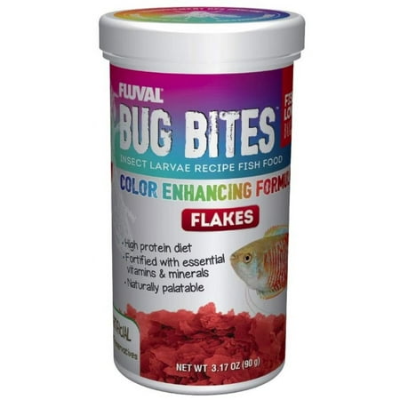 Fluval Bug Bites Color Enhancing Fish Food for Tropical Fish- 3.17oz