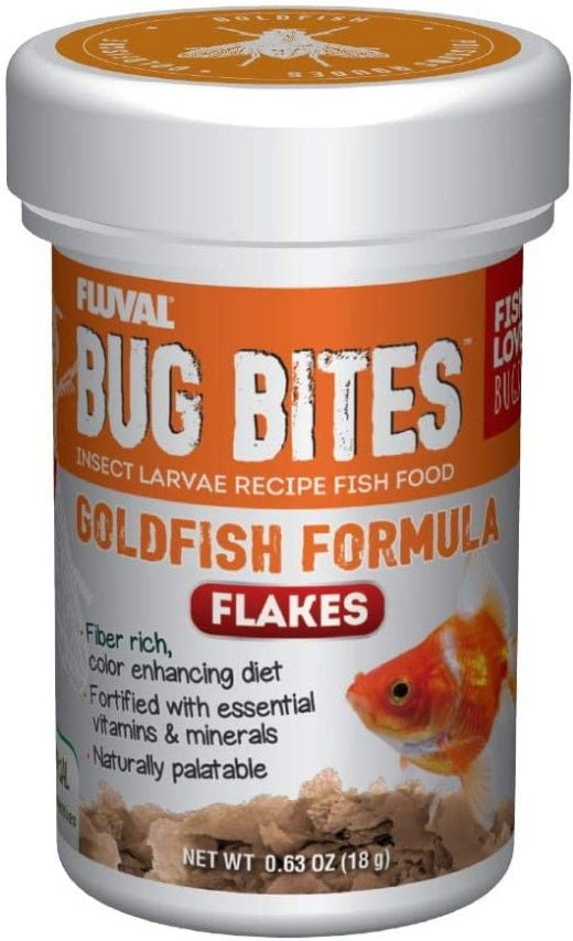 Fluval Bug Bites Insect Larvae Goldfish Formula Flakes [Aquarium, Foods