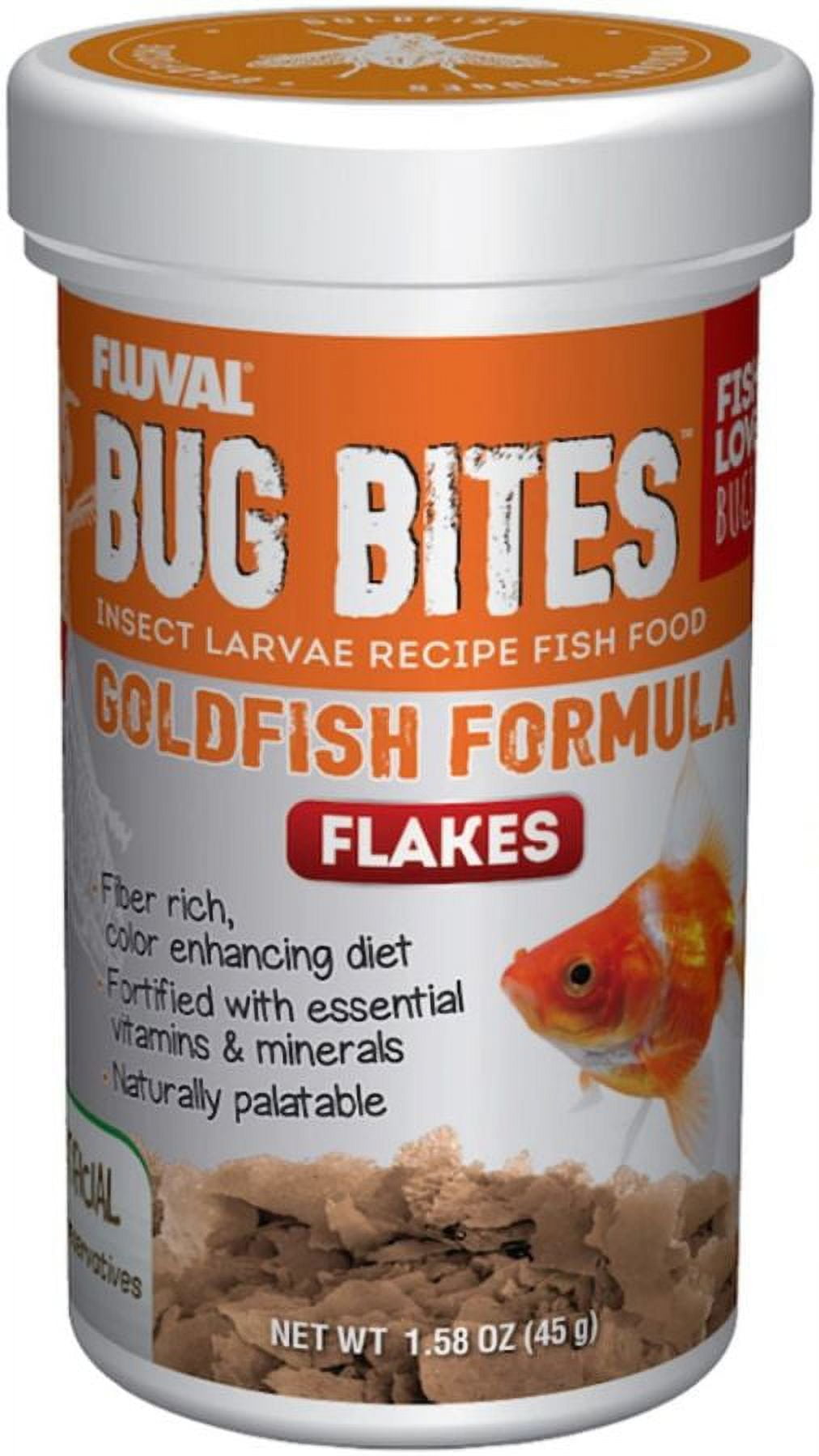 Fluval Bug Bites Insect Larvae Goldfish Formula Flakes [Aquarium, Foods Flake (Goldfish)] 1.59 oz