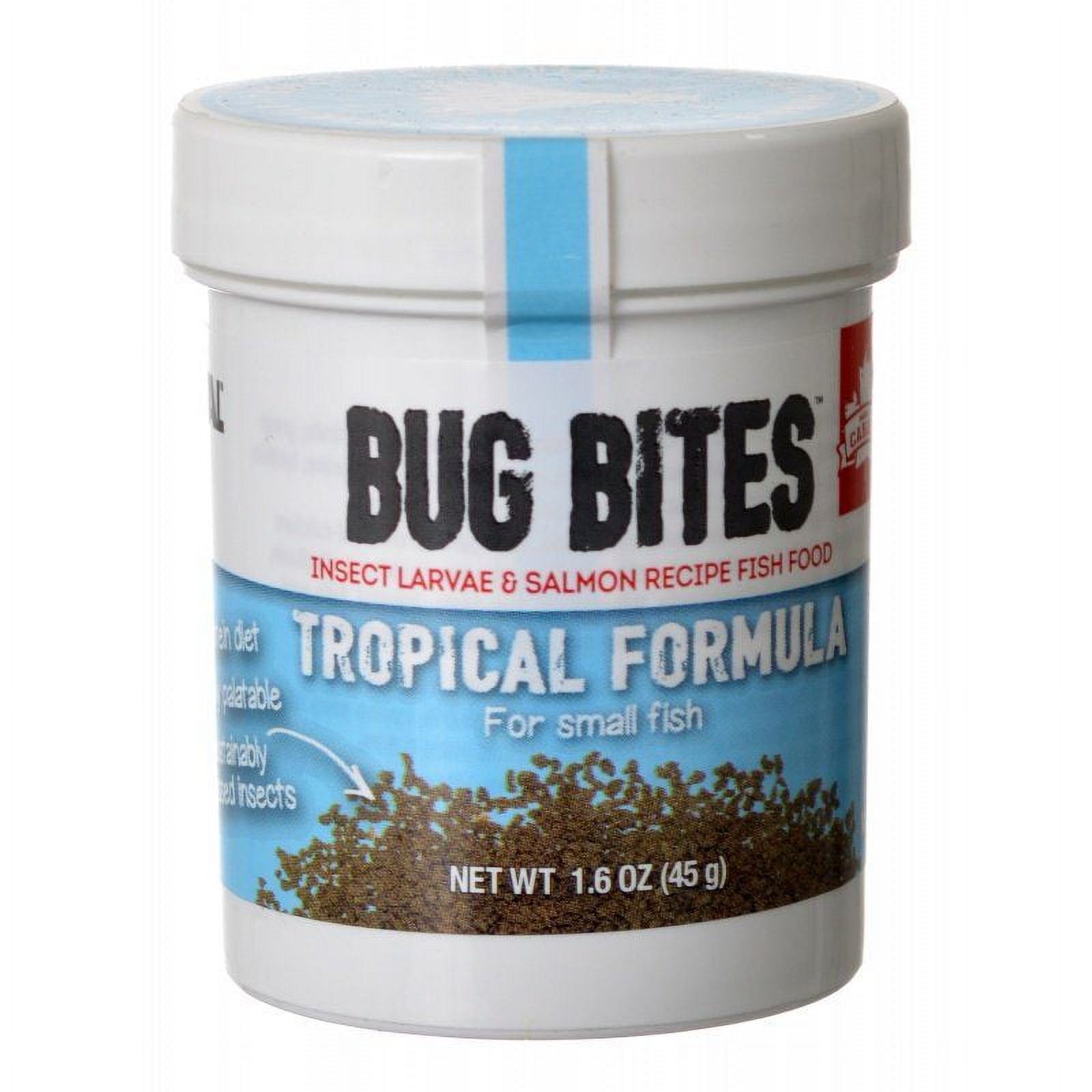 Fluval Bug Bites Tropical Formula Granules for Small Fish [Aquarium, Foods Flake (Tropical)] 1.59 oz