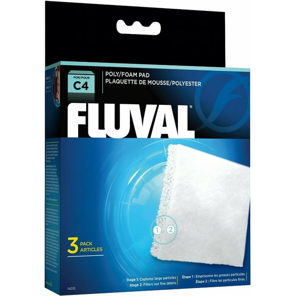 Fluval C4 Poly Foam Pad 3 pk Filter Media