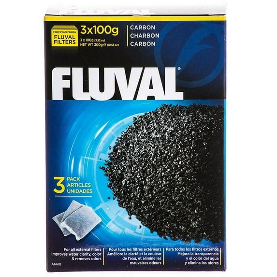 Fluval Carbon Bags 3 x 100 Gram Bags (3/PK) (2 Packages)