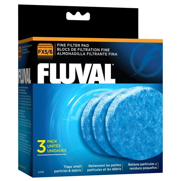 Fluval Fine FX5/6 Filter Pad - 6.5" Diameter (3 Pack)