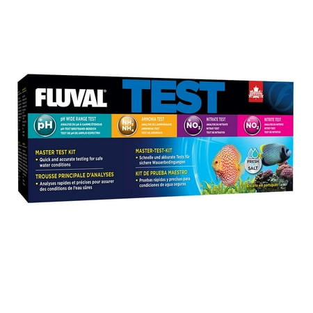 Fluval Master Test Kit for Aquarium Water, Freshwater & Saltwater Fish Tank Test Master Kit