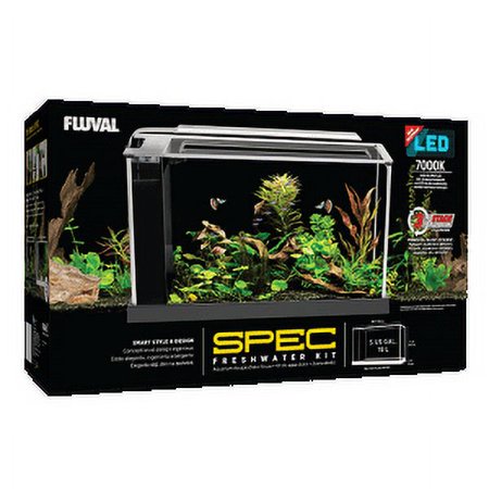 Fluval SPEC Aquarium Kit, Aquarium with LED Lighting and 3-Stage Filtration System, 5-Gallon