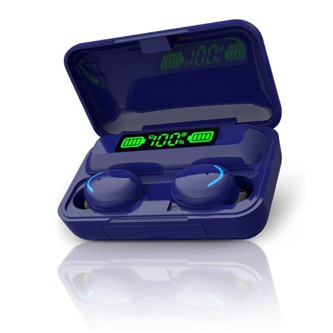 Flux 7 TWS Earbuds W/ Wireless Charging Case & Power Bank - Dark Blue