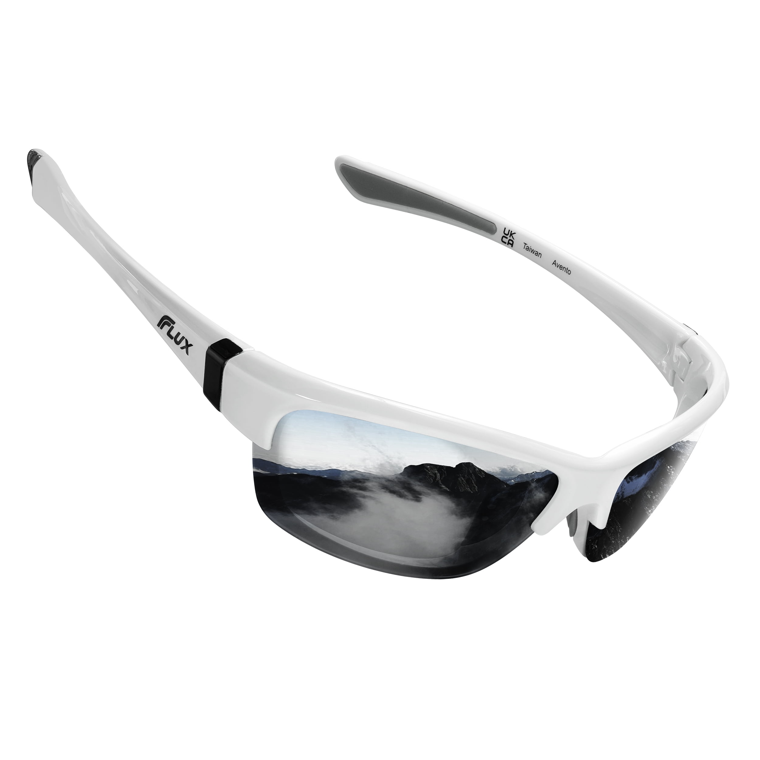 Flux Avento White Polarized Sports Sunglasses for Men & Women