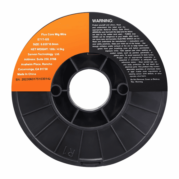 Flux Core Welding Wire E71T-GS 0.035 inch 10LBS, Gasless MIG Wire for Mild Steel, Low Splatter Arc Welding, All Position Outdoor Use