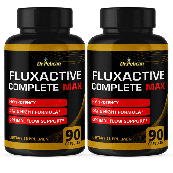 Fluxactive Complete MAX- Male Virility/ Energy/ Workout-2 Bottles- 180 Capsules- Dr. Pelican