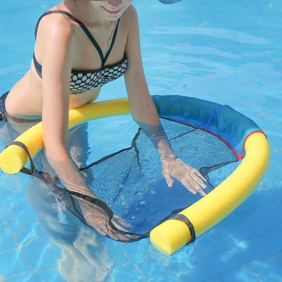 Flwxobe| Pool Floating Recliner Chair, Inflatable Lounge Mat for Swimming Pool Lake, EPE Foam Swim Aid with Breathable Mesh for Adults Daily Water Leisure, Yellow