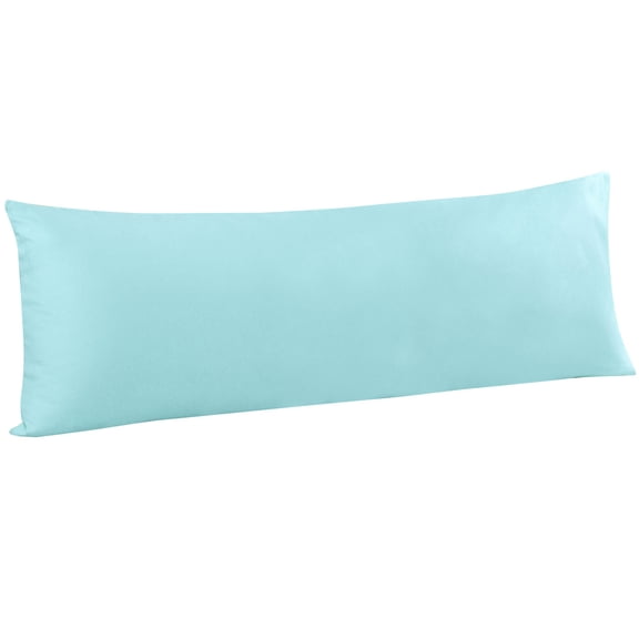Flxxie 100% Brushed Microfiber Body Pillow Cover, Ultra Soft and Cozy Full Body Pillowcase for Adults, 20" x 54", Light Blue (Not Include Body Pillow)